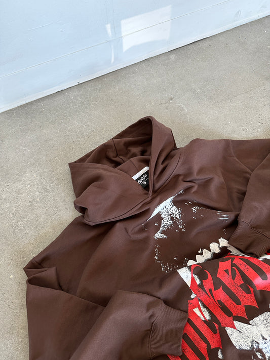 LOCKED IN HOODIE - BROWN