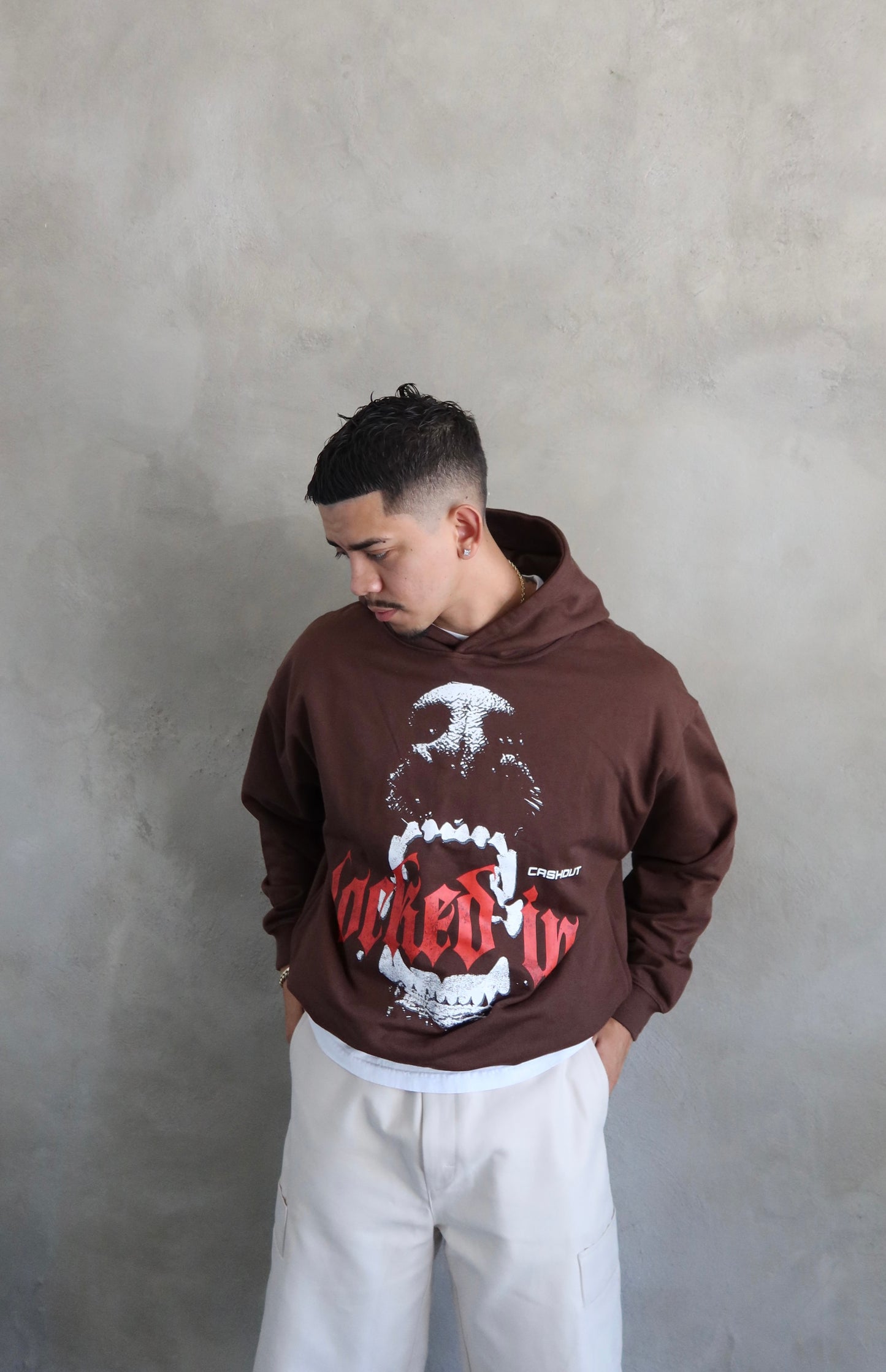 LOCKED IN HOODIE - BROWN