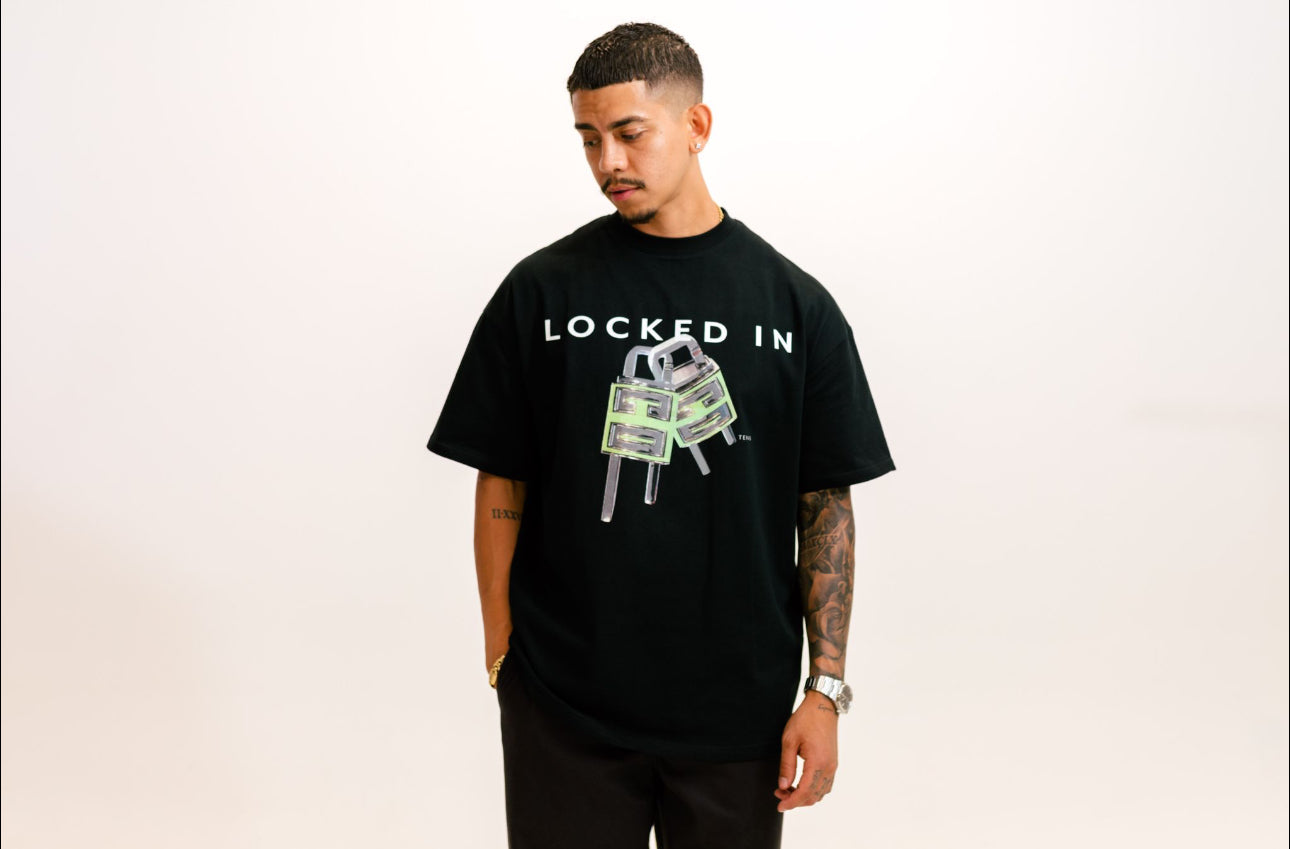 LOCKED IN BLACK T-SHIRT