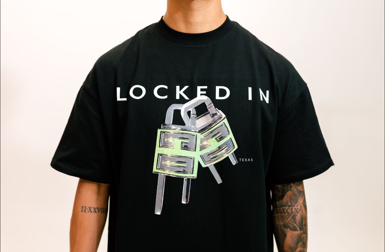 LOCKED IN BLACK T-SHIRT